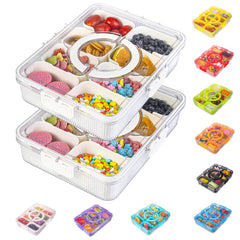 FEIOOD vue avant du plateau snackle prêt à emporter, organisation facile
