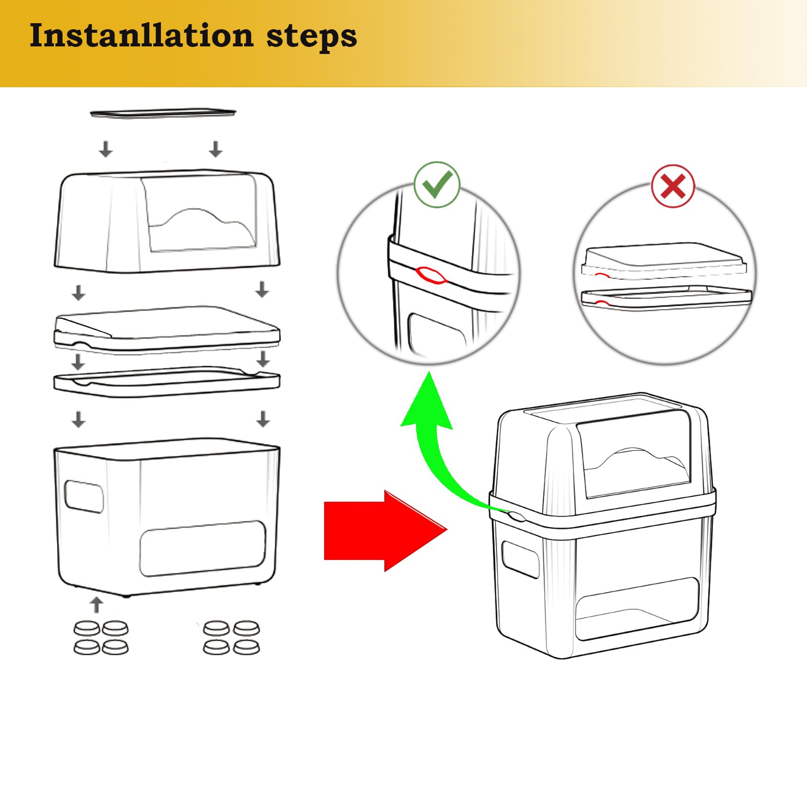 FELIZHOUSE boîte en situation dans cuisine avec accessoires pour rangement organisé