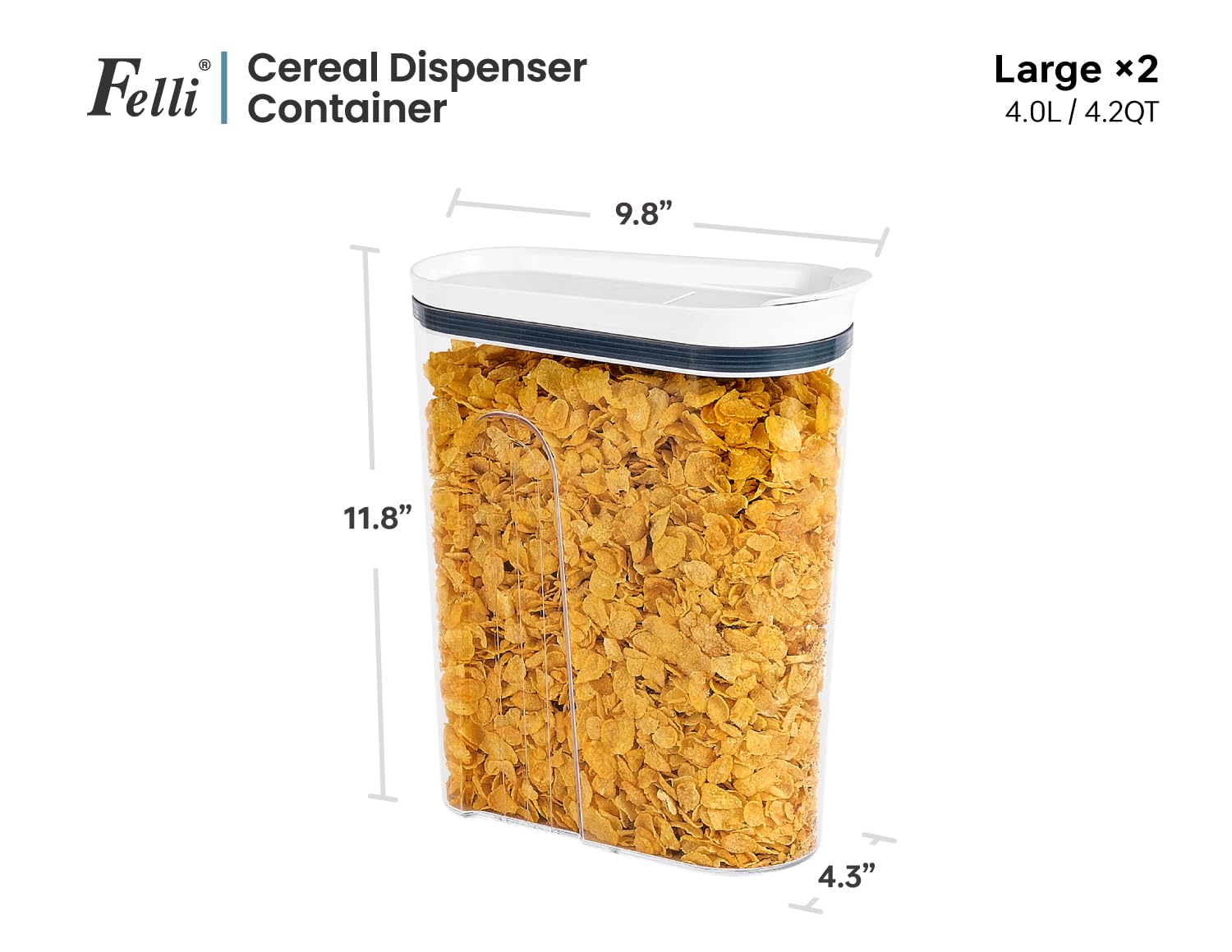 Felli couvercle clapet ouvert pour distribution simple et rapide