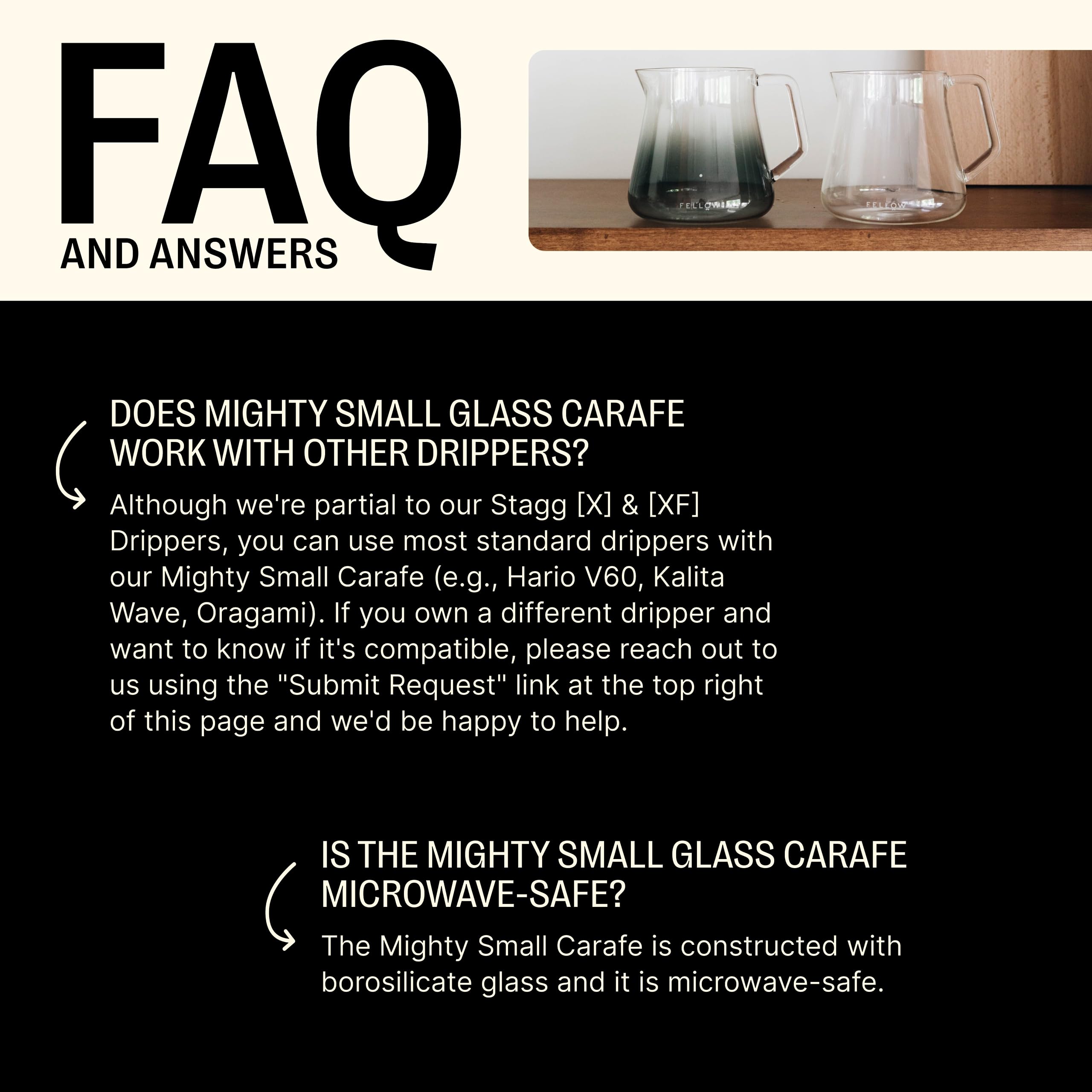 Fellow carafe bec verseur anti-goutte pour service précis