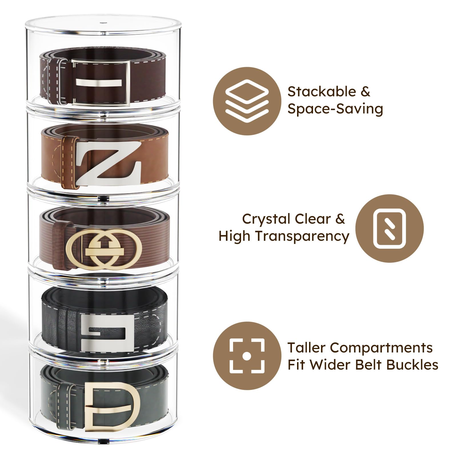FEMELI rangement montrant montres et bijoux organisés et accessibles