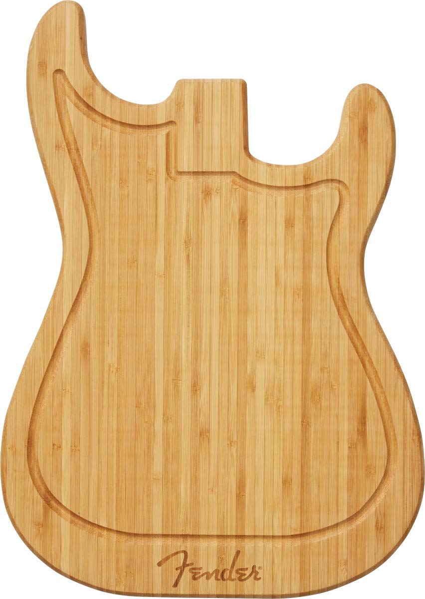 Fender planche Stratocaster face montrant la silhouette iconique et usage décoratif