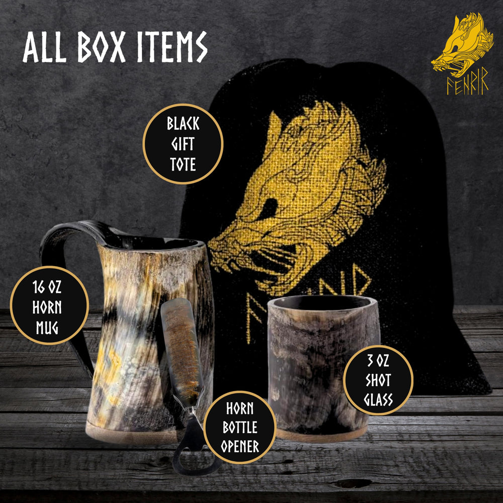 FENRIR détail de la texture de corne poli illustrant qualité artisanale