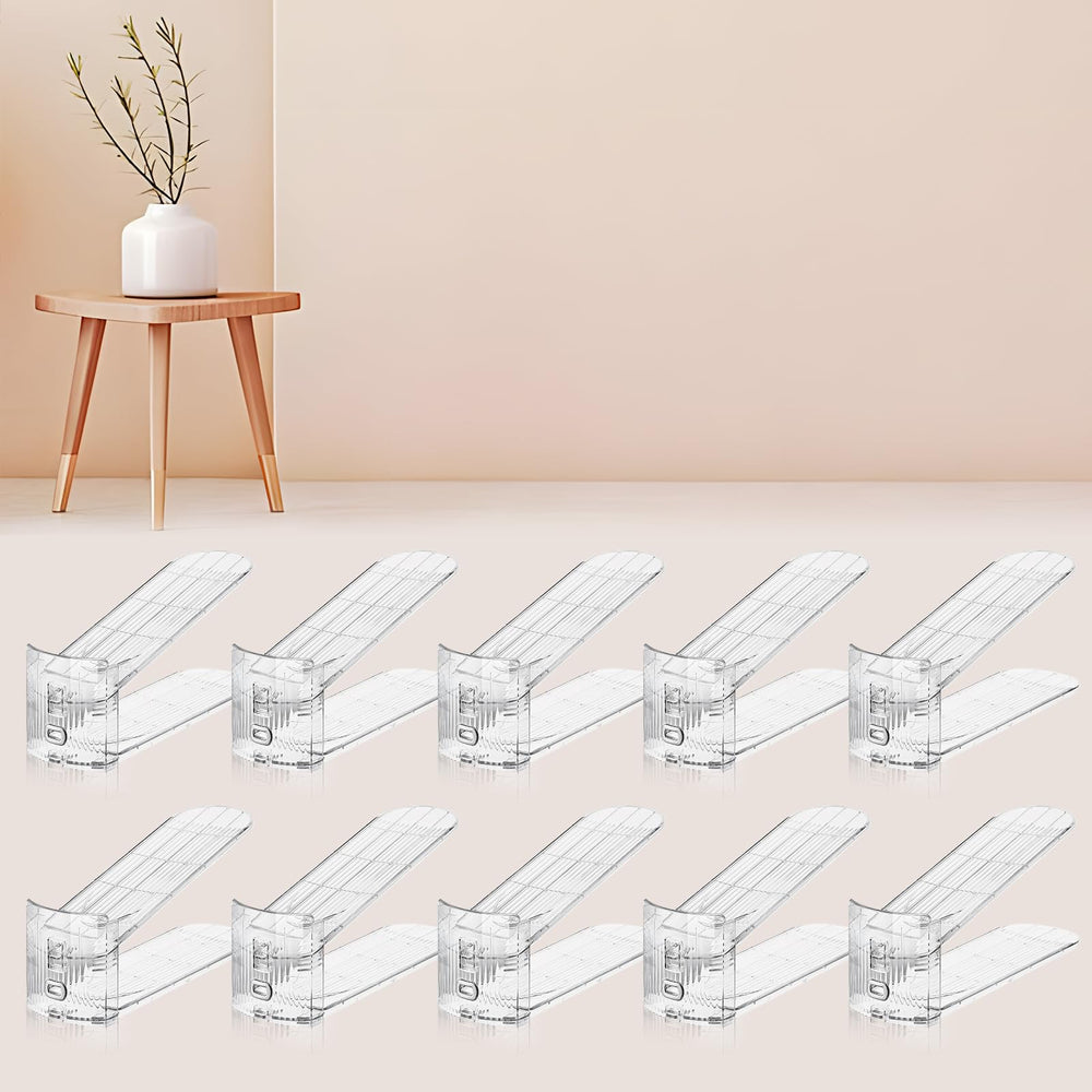 FENRUNXU face du range-chaussures transparent montrant gain d'espace