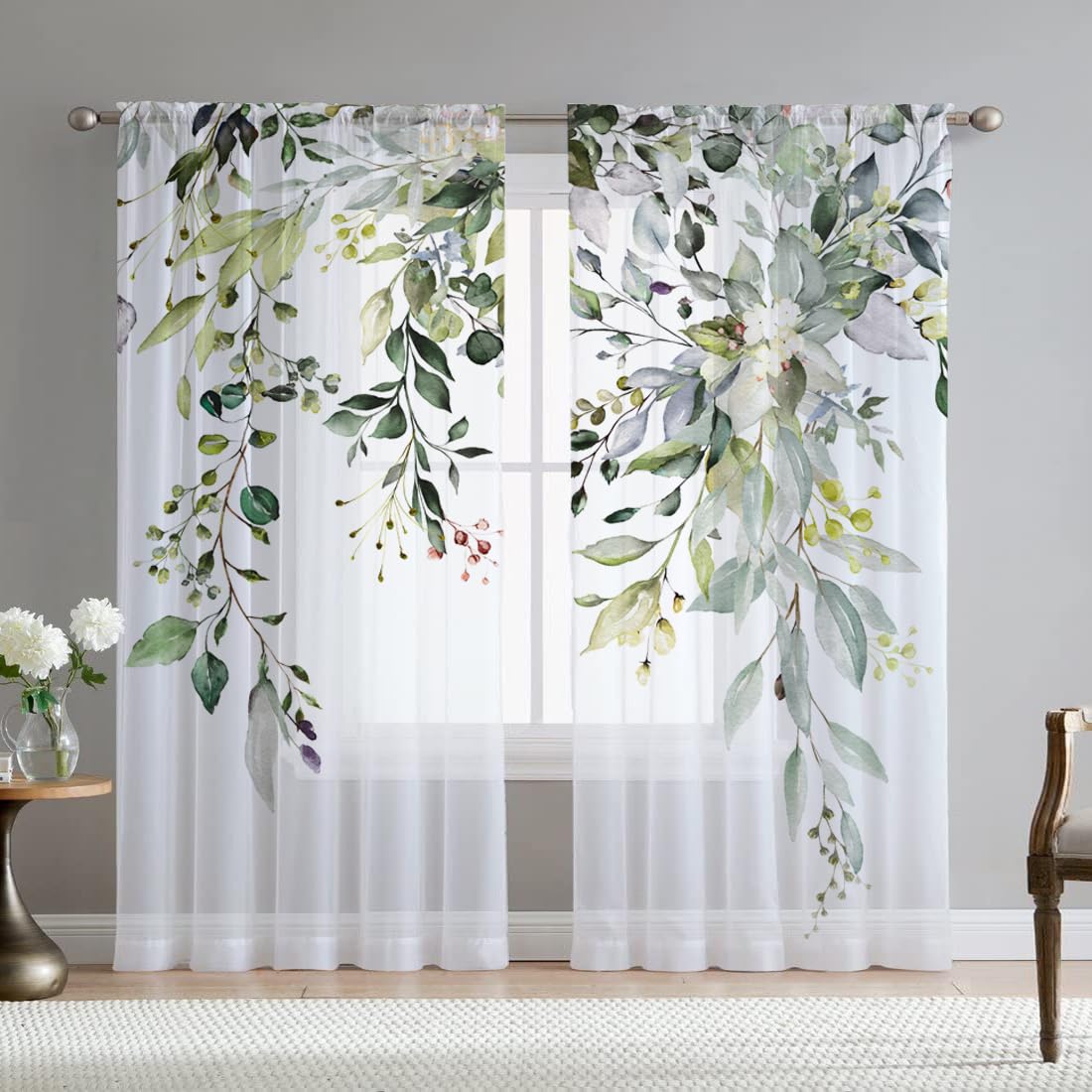 Fereyis vue frontale des deux panneaux montrant motif et transparence