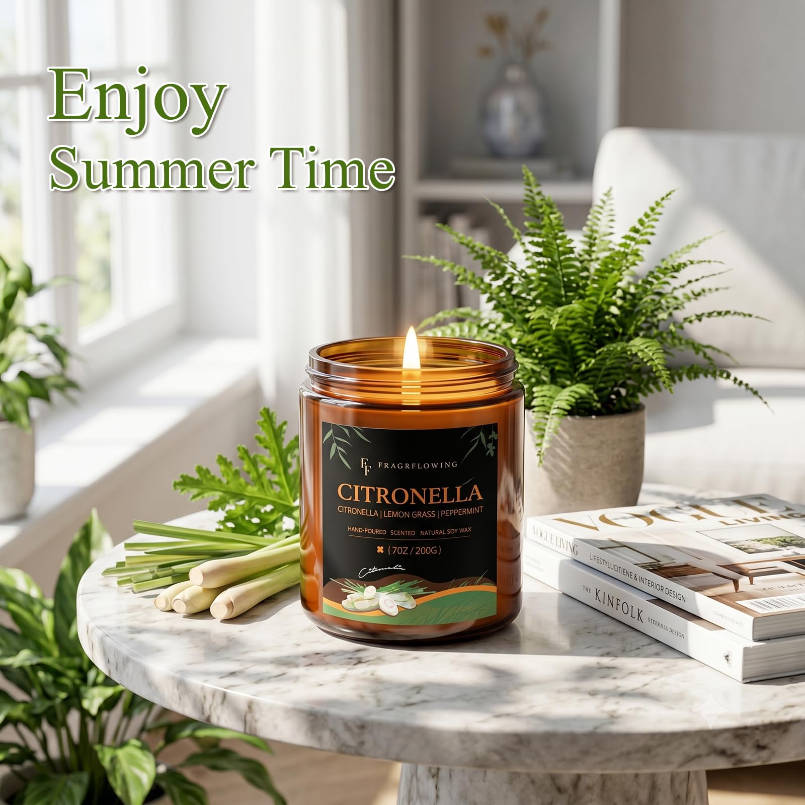 FF FRAGRFLOWING étiquette ingrédients huiles naturelles citronnelle clair