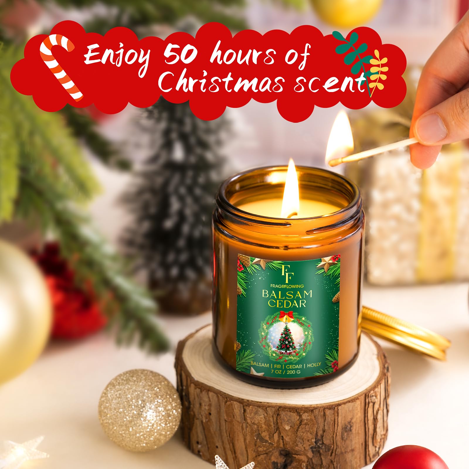 FF FRAGRFLOWING coffret mis en scène avec décor de fête, parfait cadeau de Noël