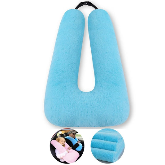 FHSGGP vue avant du coussin bleu montrant la forme en U et confort