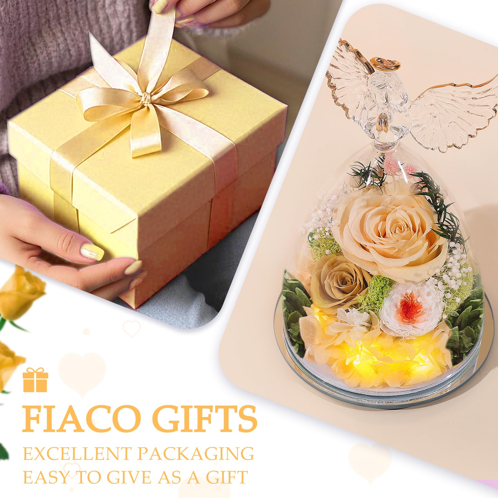 FIACO coffret cadeau ouvert présentant emballage soigné et guirlande lumineuse