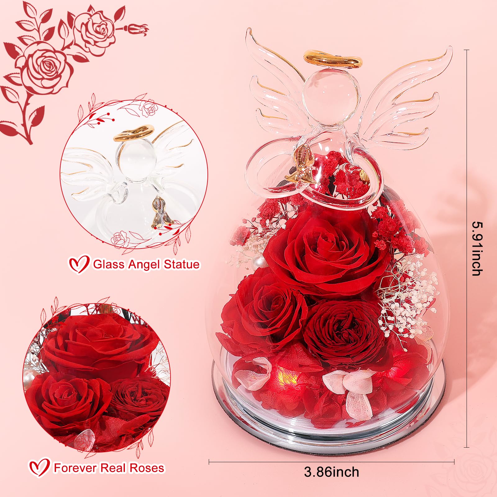 FIACO gros plan pétales de rose préservée montrant couleur vive et texture