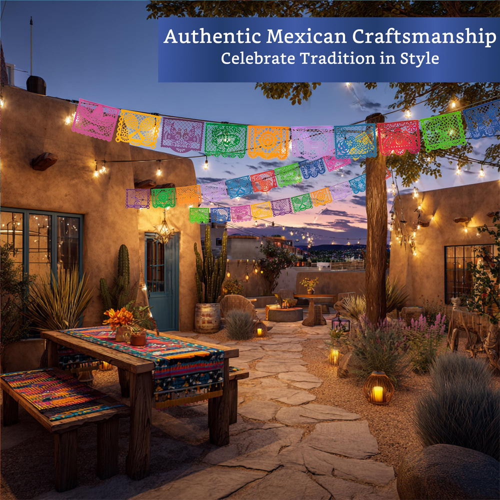 FIESTA WRAPS déco de table avec guirlandes intégrées pour fête mexicaine