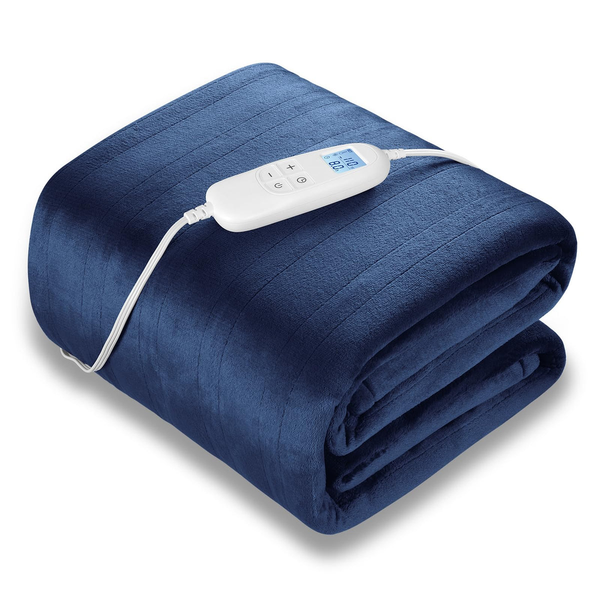 FIGERM couverture Queen pliée montrant le tissu et l'épaisseur pour chaleur confortable