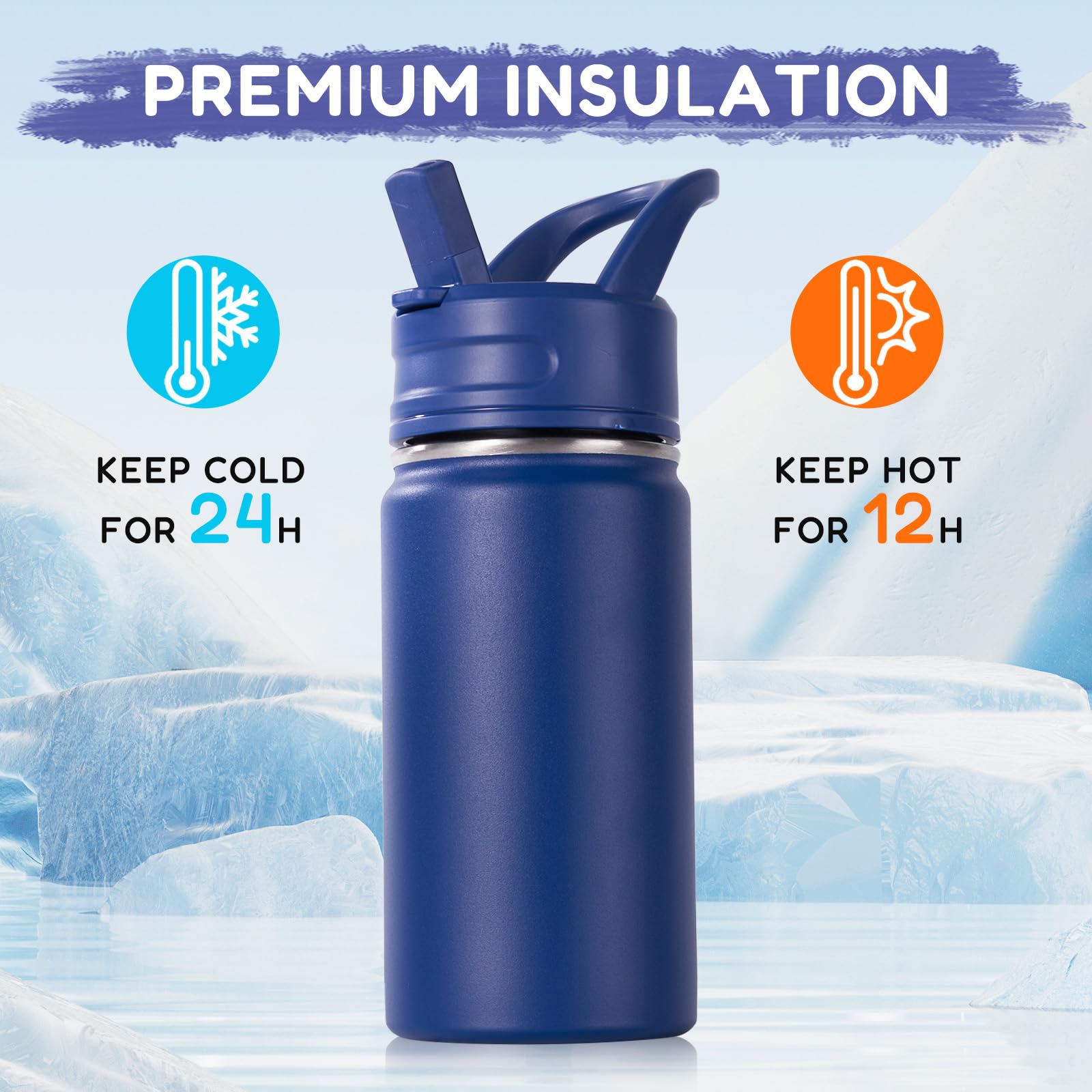 Fijinhom gourde à l'échelle des mains d'enfant, format 350 ml pratique