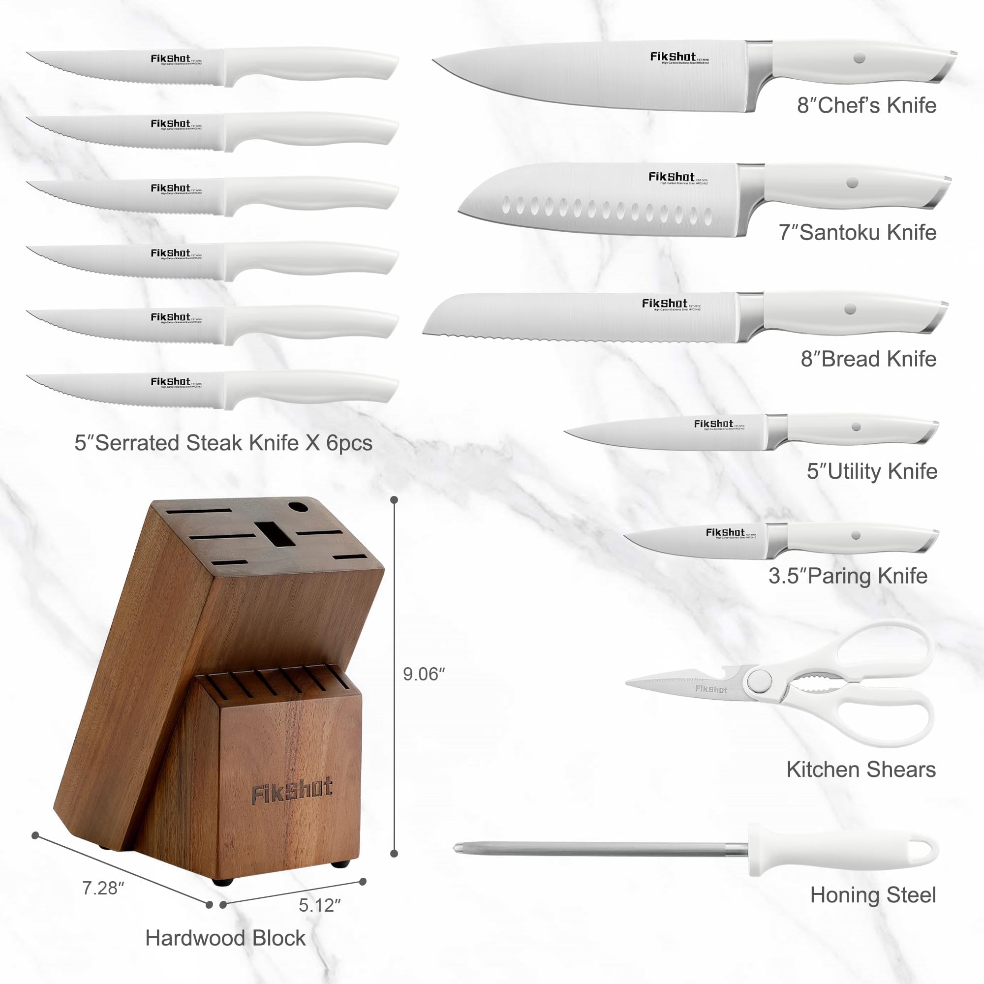 FikShot bloc en bois compact blanc idéal petites cuisines