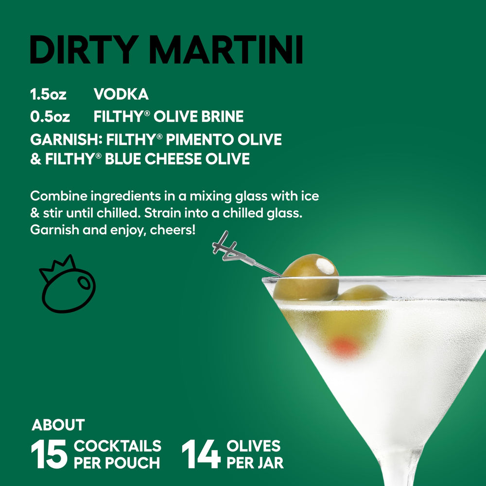 Filthy Food martini préparé avec kit montrant résultat bar à domicile