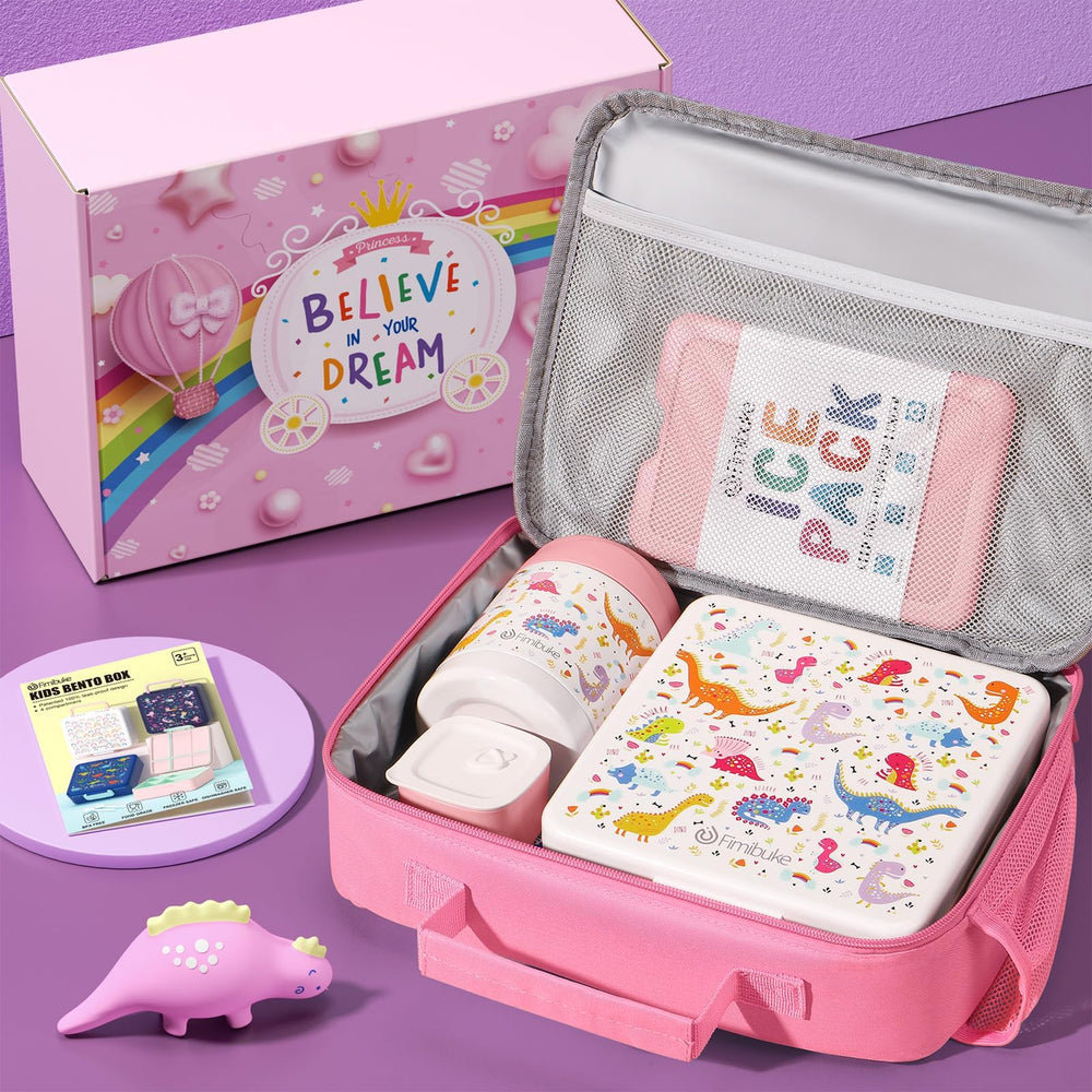 Fimibuke boîte bento ouverte à 4 compartiments, sépare aliments facilement