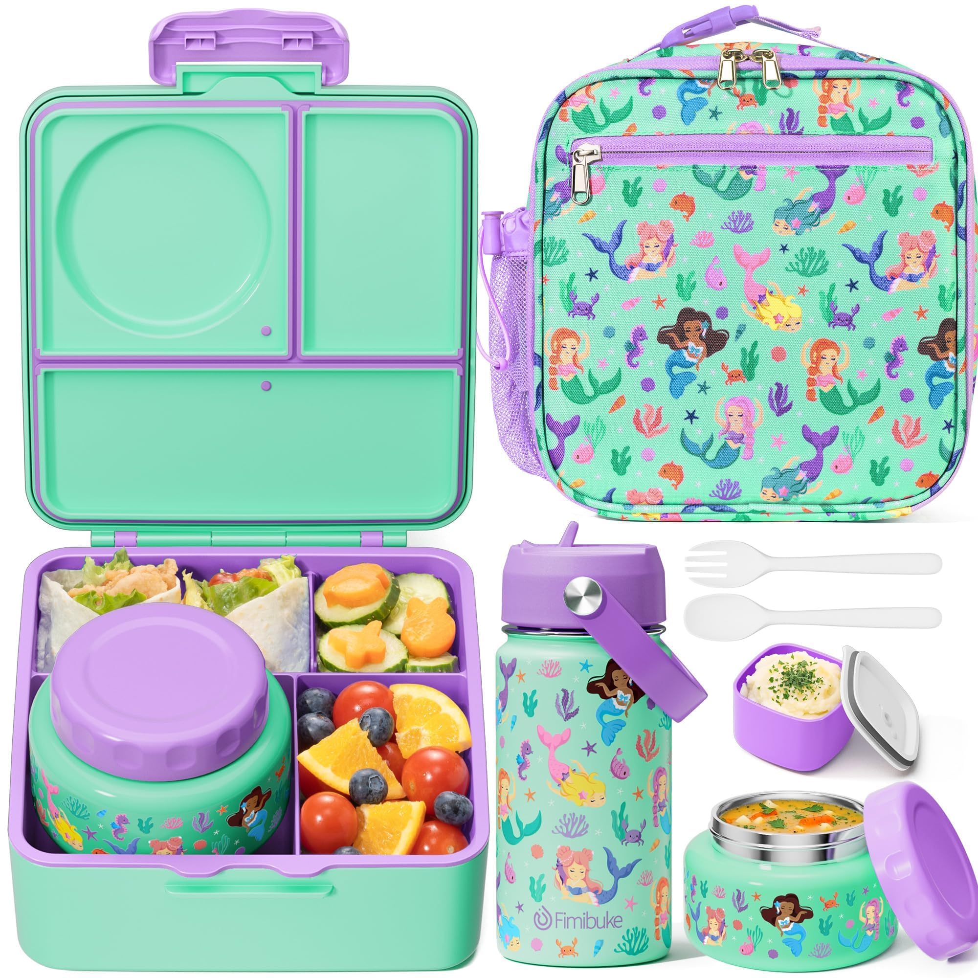 Fimibuke boîte bento avant montrant compartiments et fermeture étanche