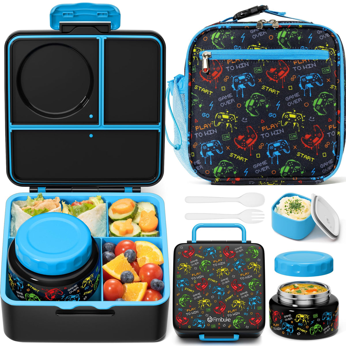 Fimibuke boîte bento ouverte montrant compartiments et capacité pratique