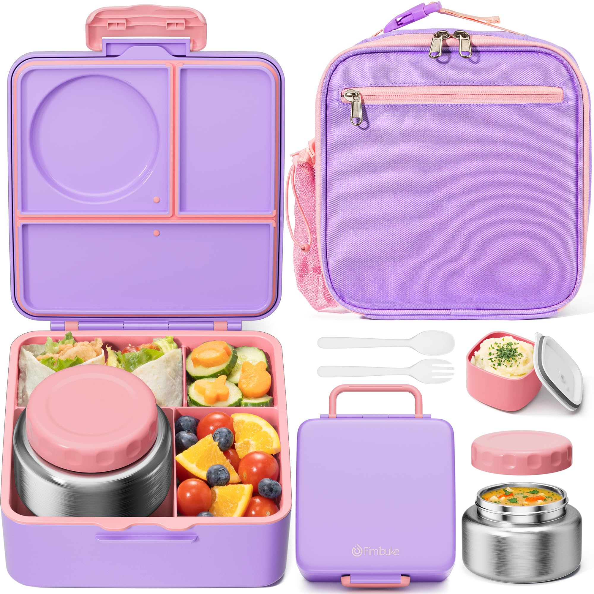 Fimibuke boîte bento face ouverte montrant organisation et capacité
