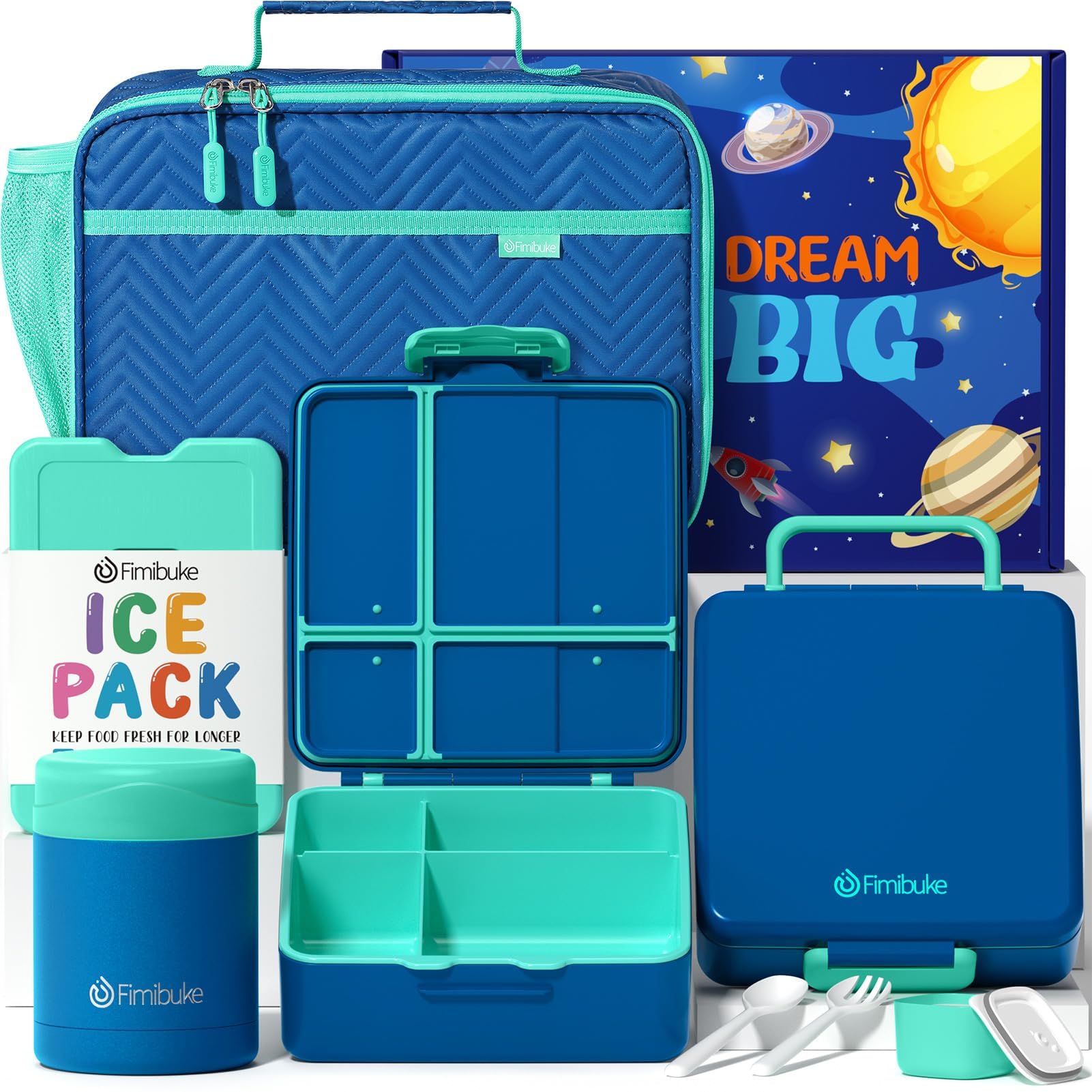 Fimibuke coffret complet montrant tous les éléments, organisation facile