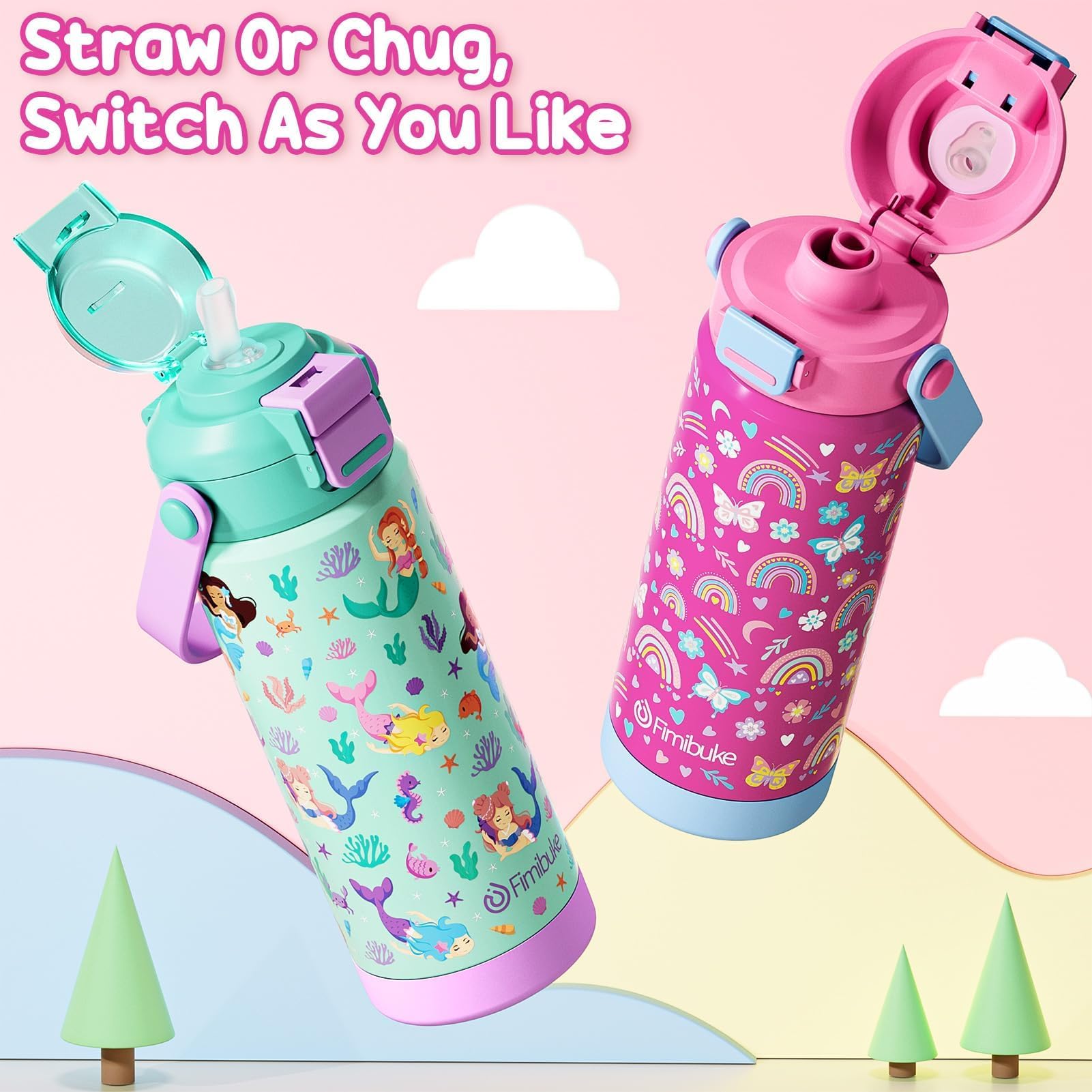 Fimibuke comparaison de taille 18oz face à un jouet pour échelle enfant