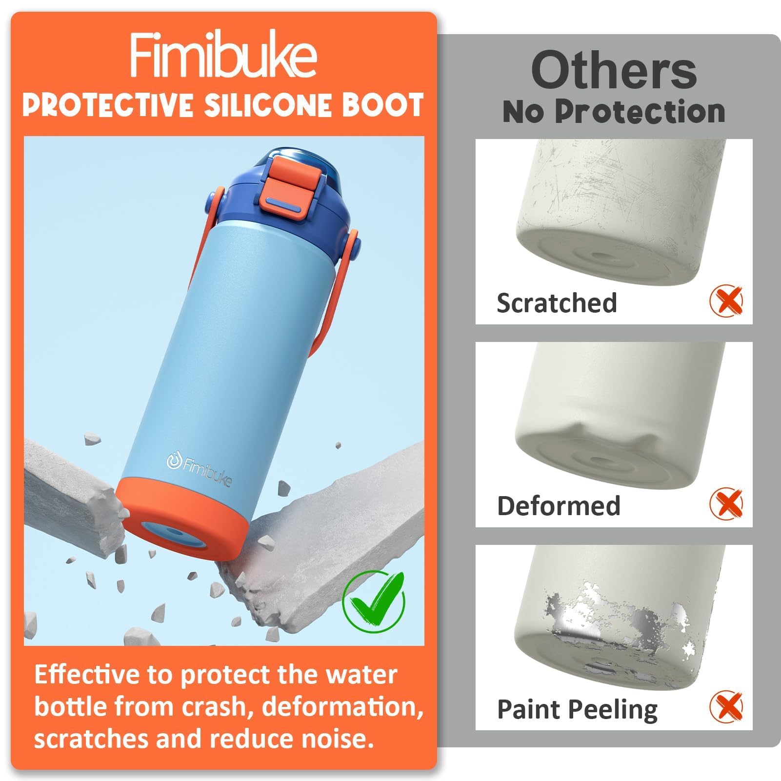 Fimibuke paille détachable et joint pour nettoyage complet et hygiène
