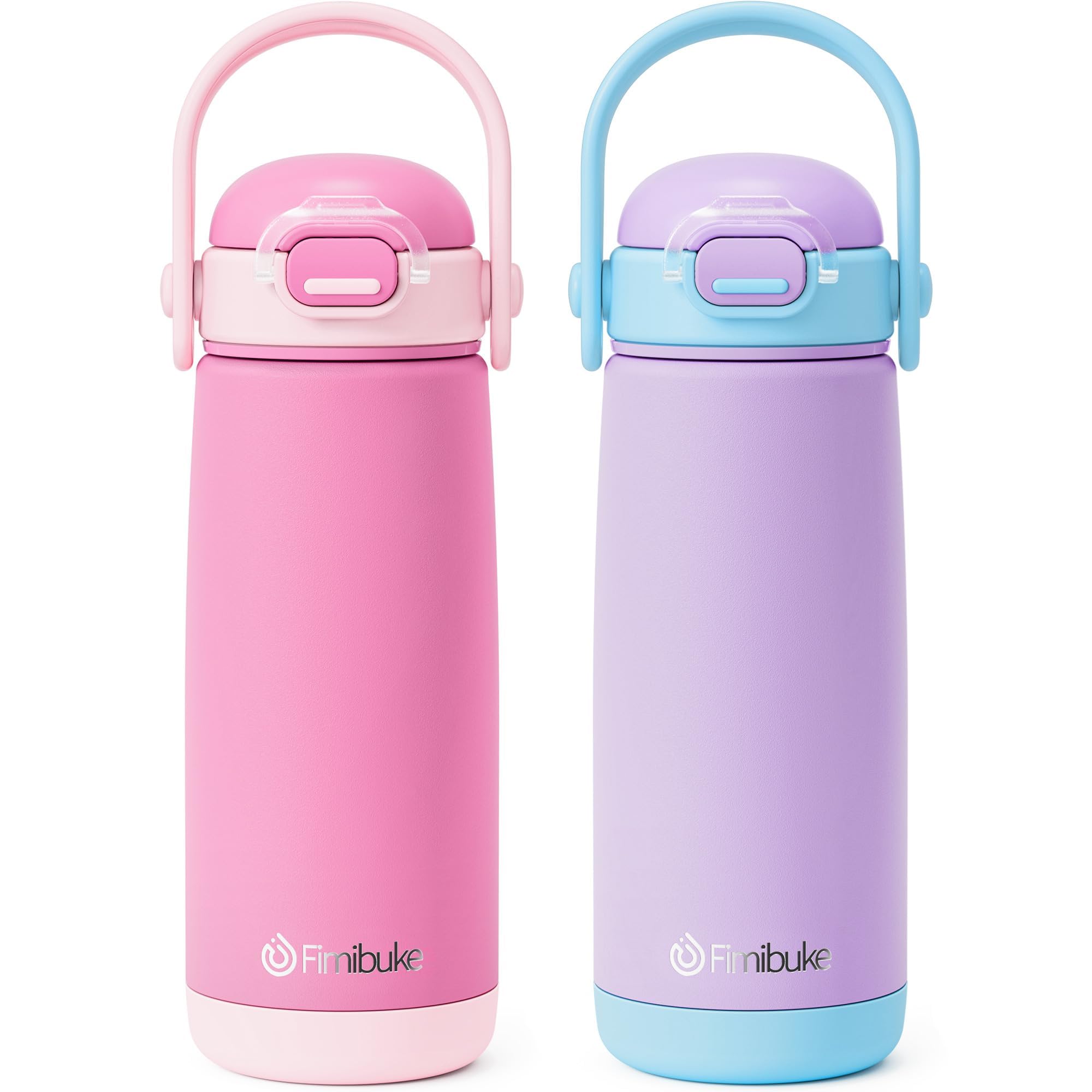 Fimibuke bouteille enfant face avant montrant design coloré et ergonomie