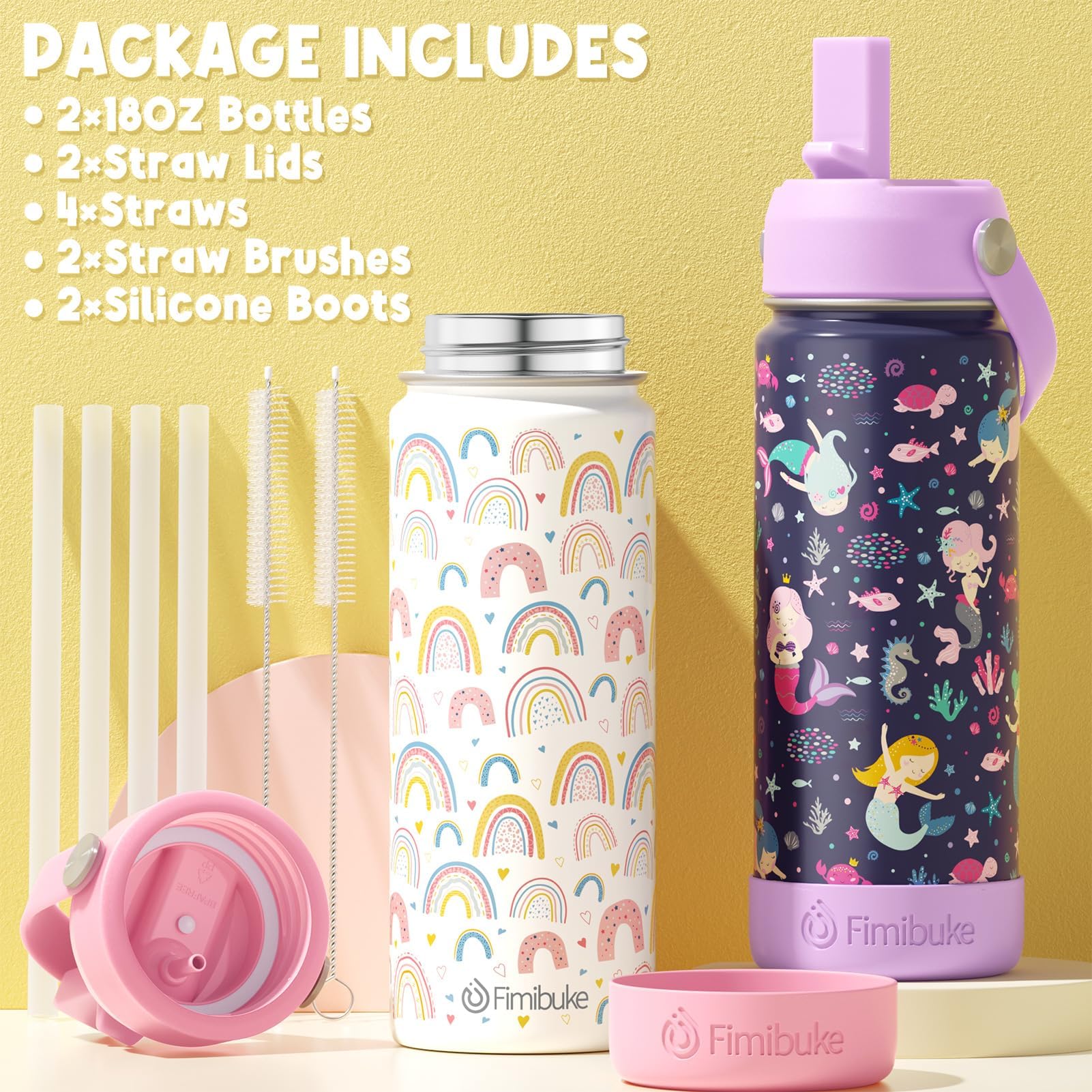 Fimibuke comparaison taille montrant 18oz pour sac d'école
