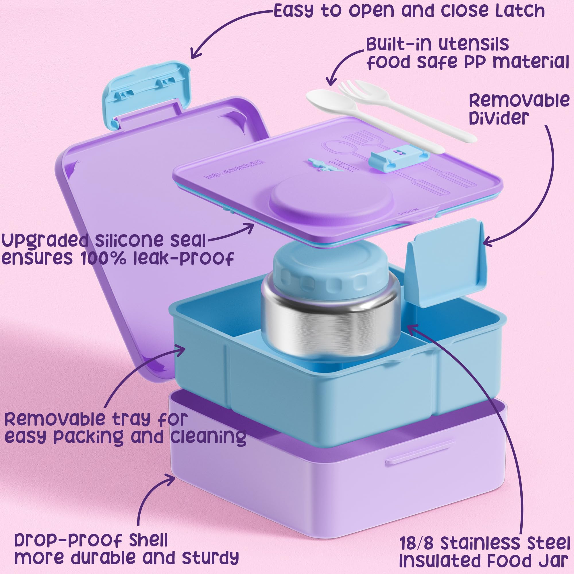 Fimibuke intérieur modulable avec séparateur pour portions variées