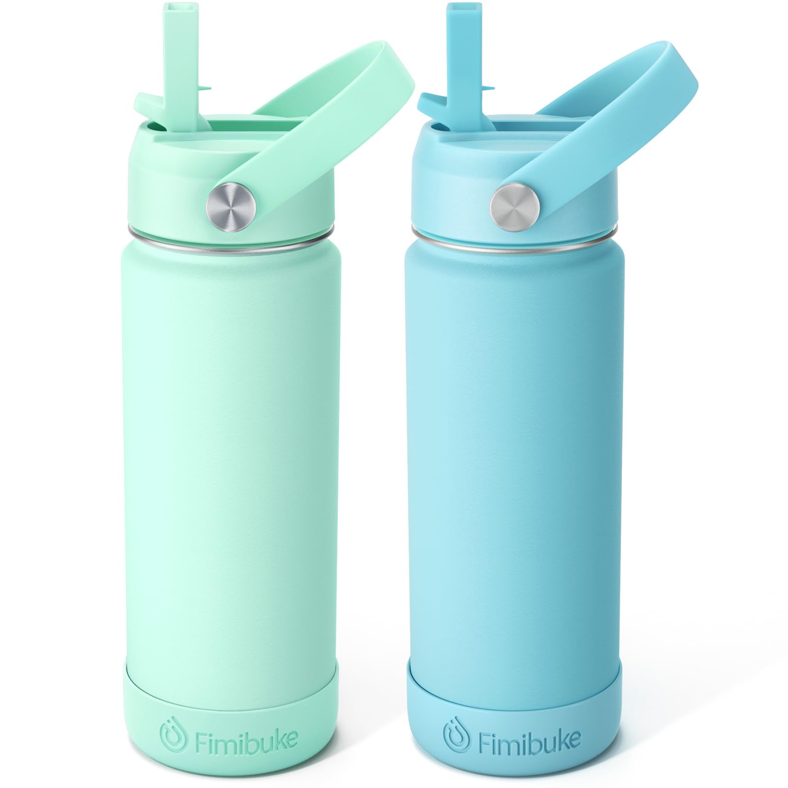 Fimibuke vue recto de la bouteille enfant montrant motif et finition, attrayante pour enfants
