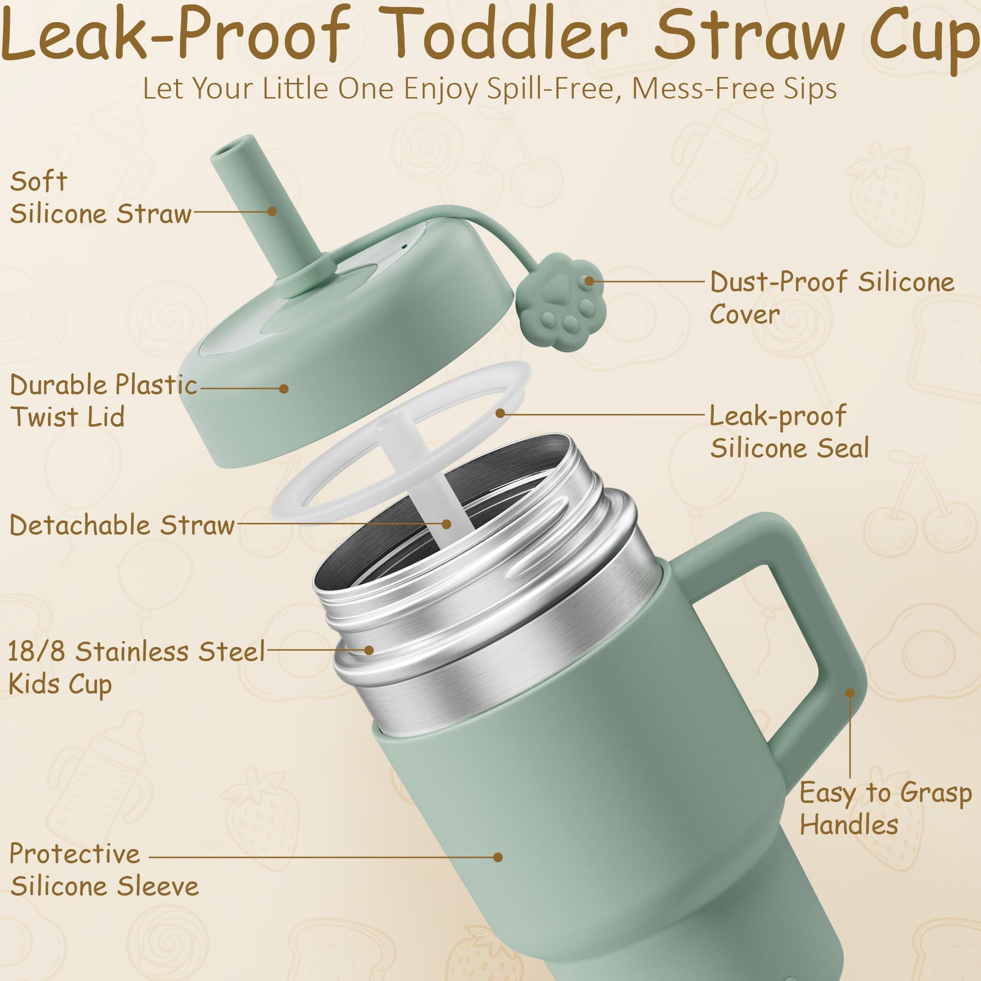 Fimibuke tasse tenue par une main d'enfant, autonomie et prise sûre