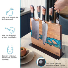 Détail base en acier inox FINDKING pour stabilité et durabilité accrue