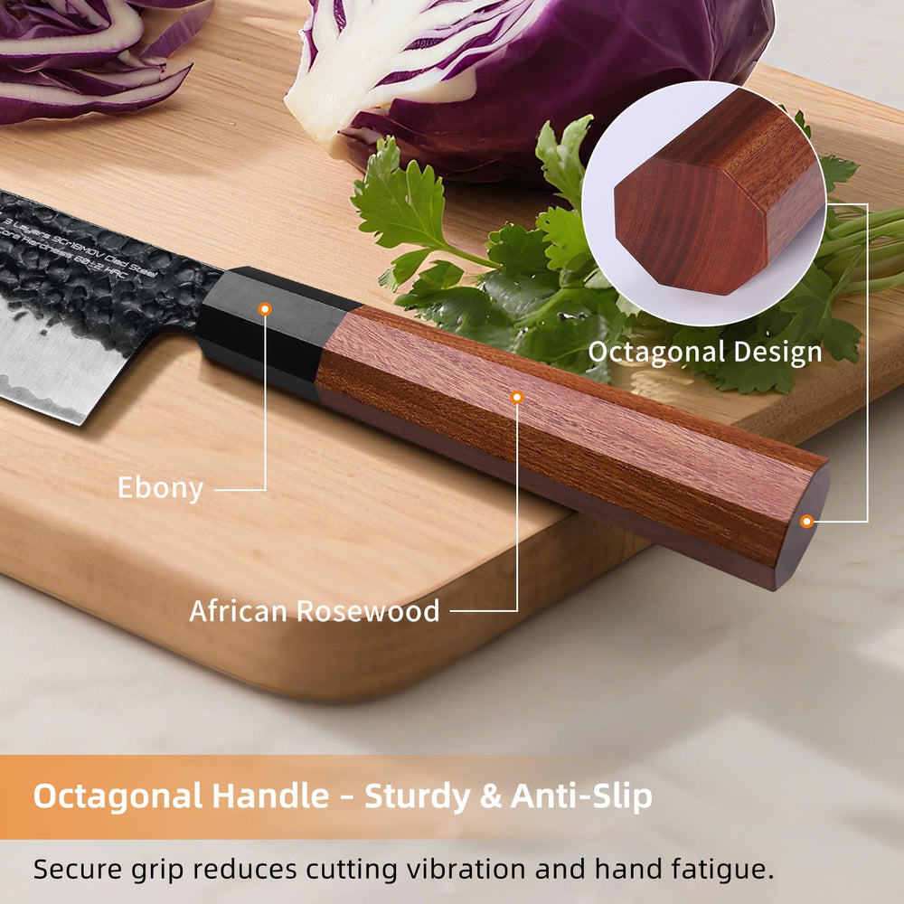 FINDKING manche bois de rose octogonal pour une prise confortable