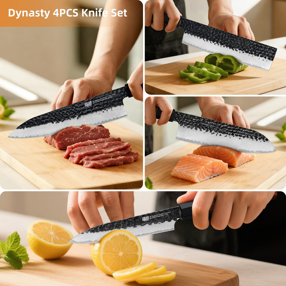 FINDKING couteau nakiri en action coupe nette légumes frais