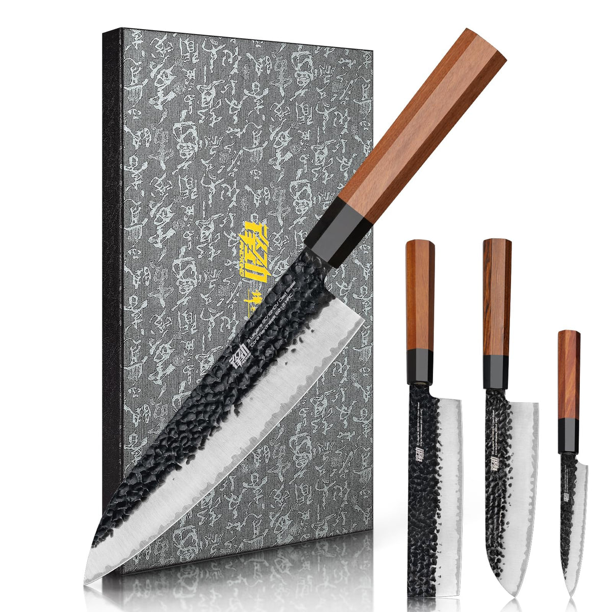 FINDKING coffret quatre couteaux vue face présentation élégante