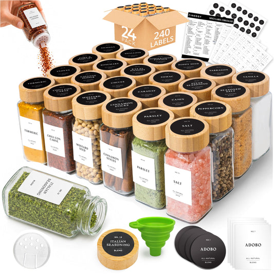 FINESSY bocaux devant pack montrant 24 pots et aspect organisé