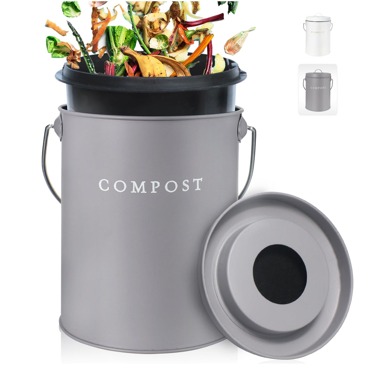 FINESSY vue avant du bac composteur, design compact et pratique