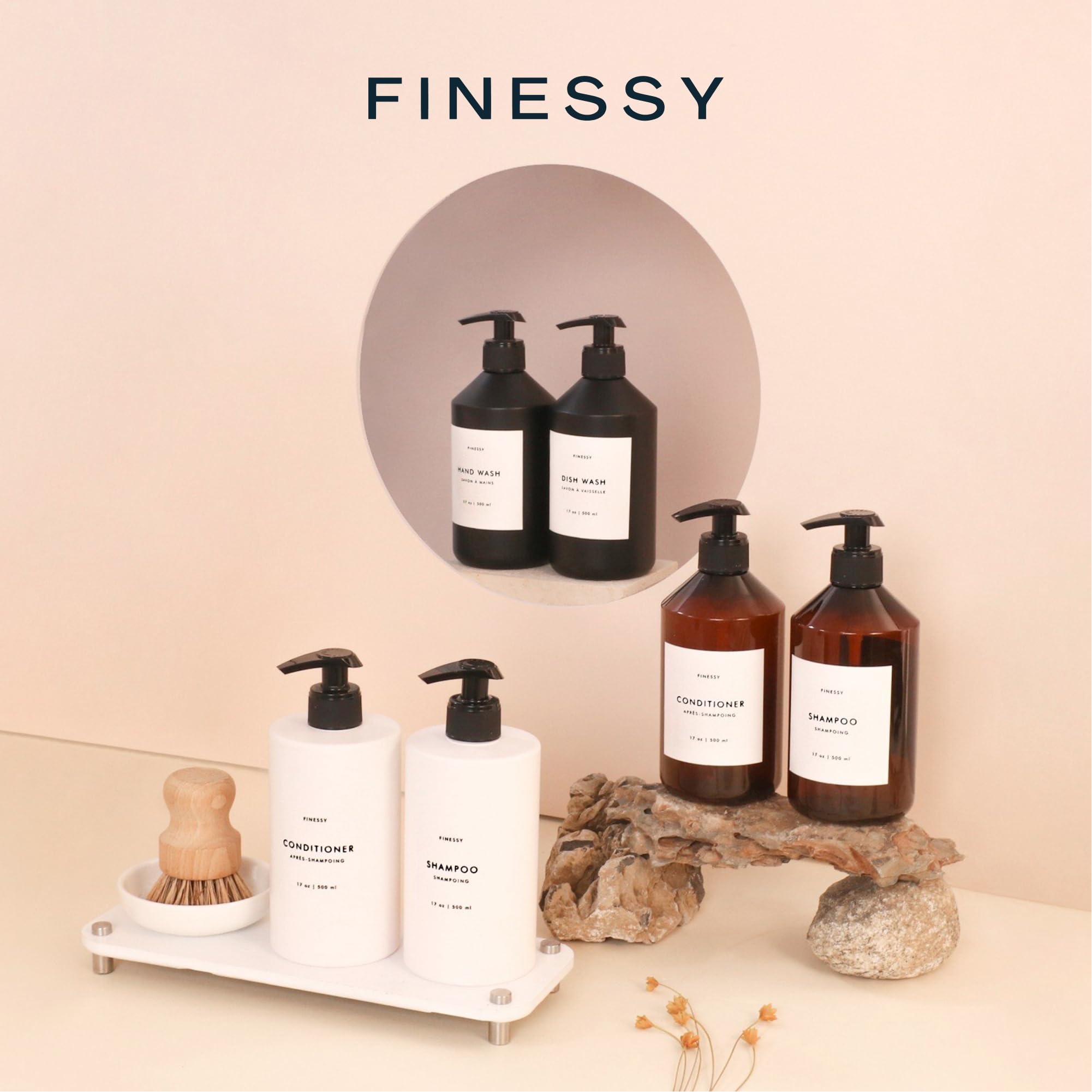 FINESSY mise en scène salle de bain minimaliste pour style spa