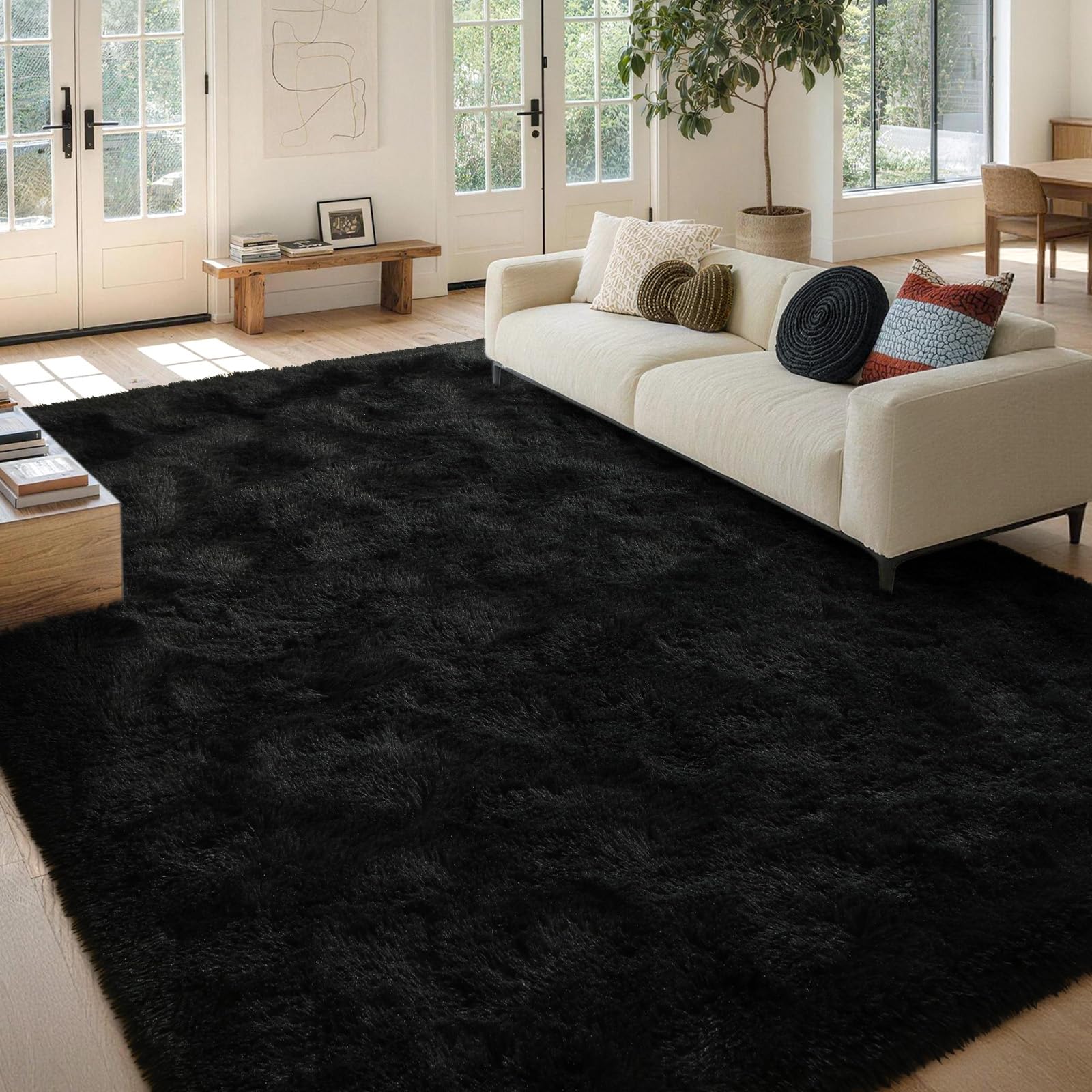 FinRèc Home gros plan des poils shaggy pour confort moelleux