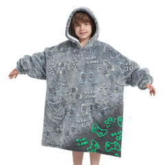 Fiosnow vue de devant du hoodie couette avec design joueur, chaleur visible