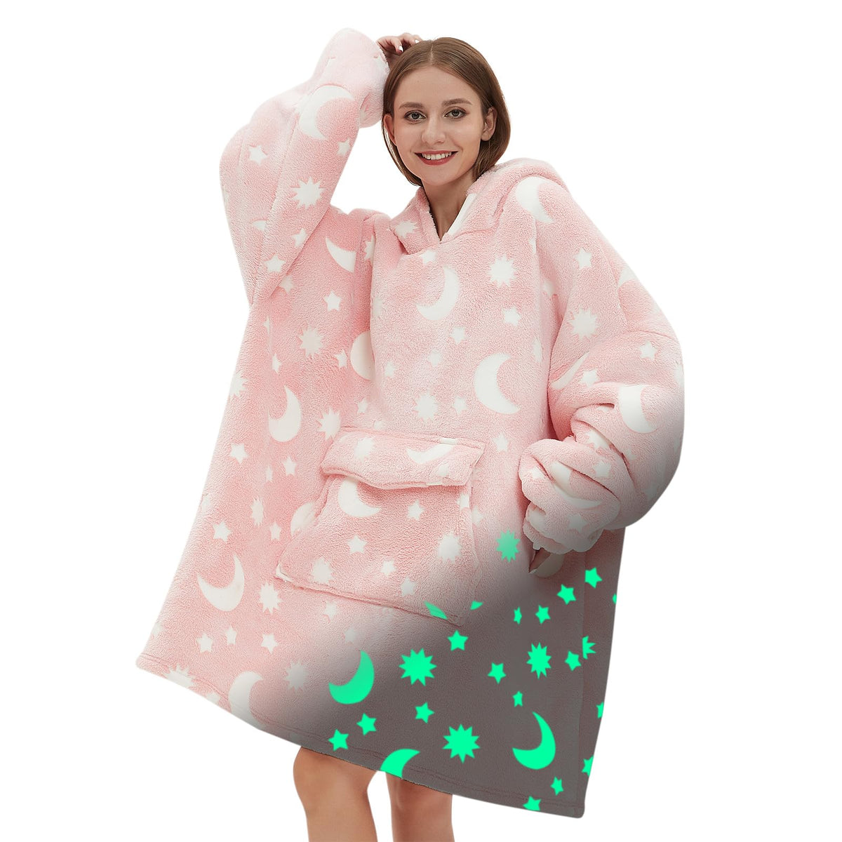 Fiosnow hoodie face avant montrant la coupe oversize et confort chaleureux