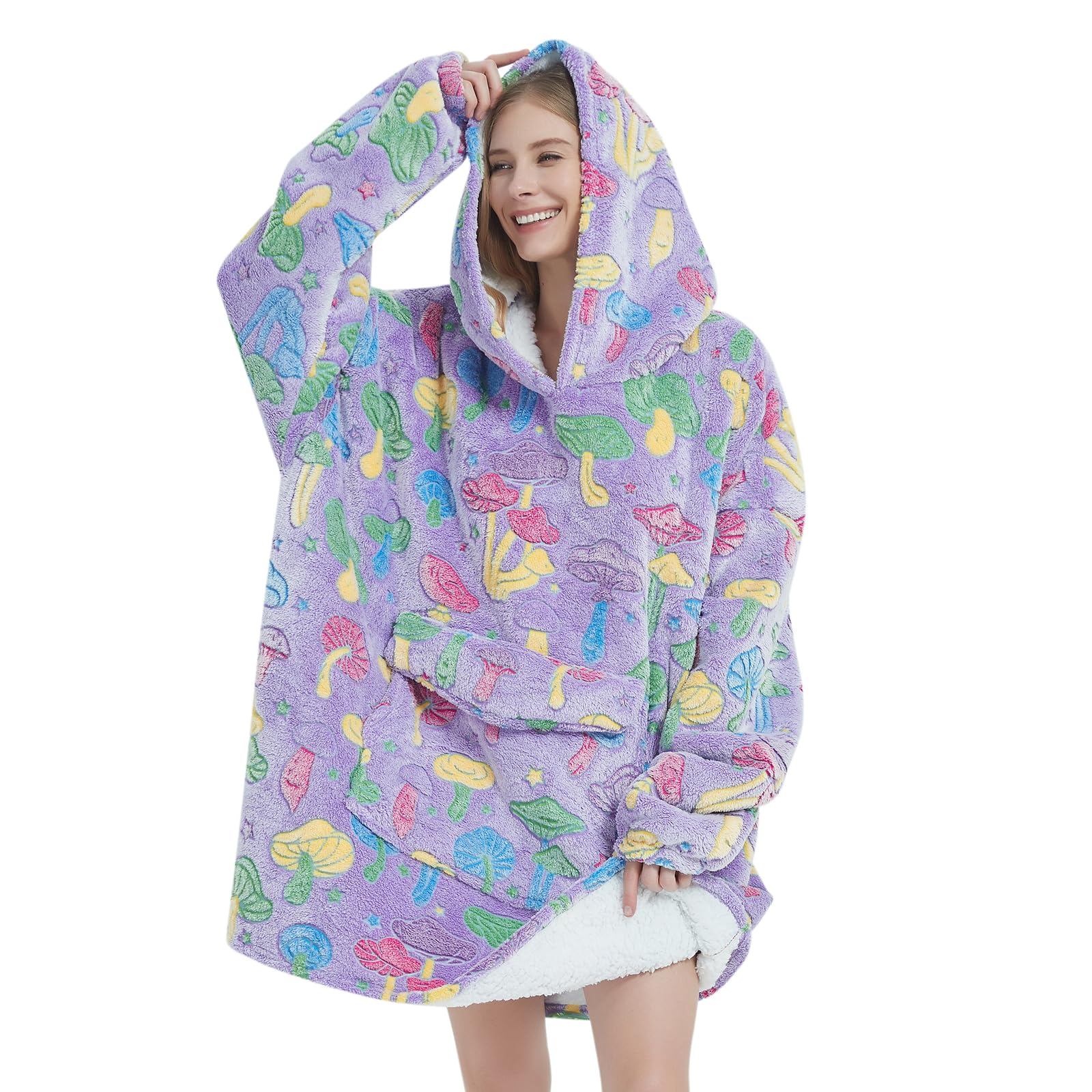 Fiosnow motif champignon phosphorescent la nuit ajoutant style et visibilité