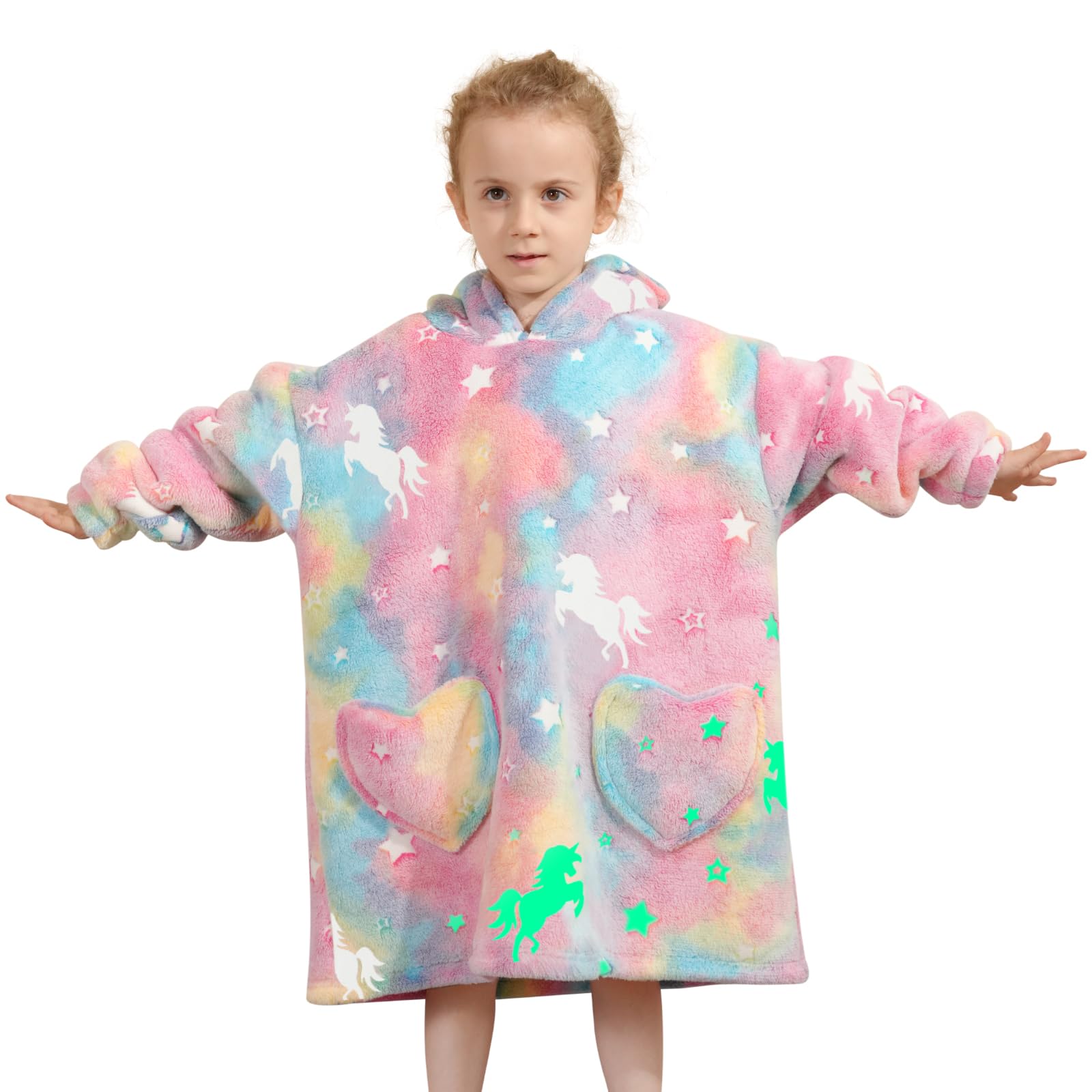 Fiosnow hoodie-poncho avant montrant coupe oversize et capuche confortable