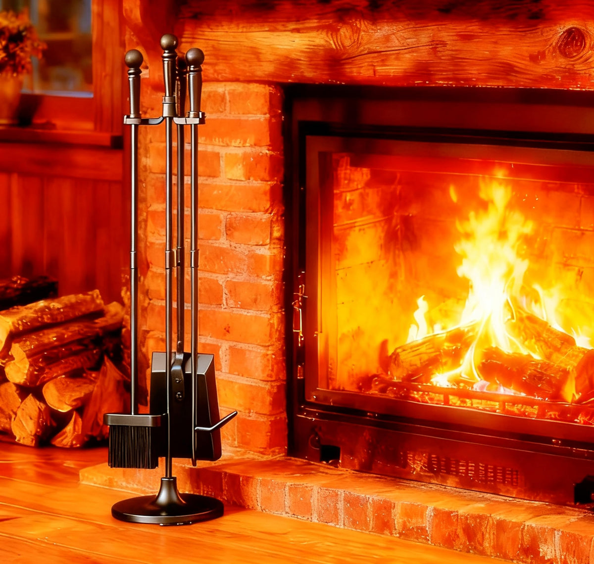 Fire Beauty vue avant du set 4 pièces montrant rangement stable et design