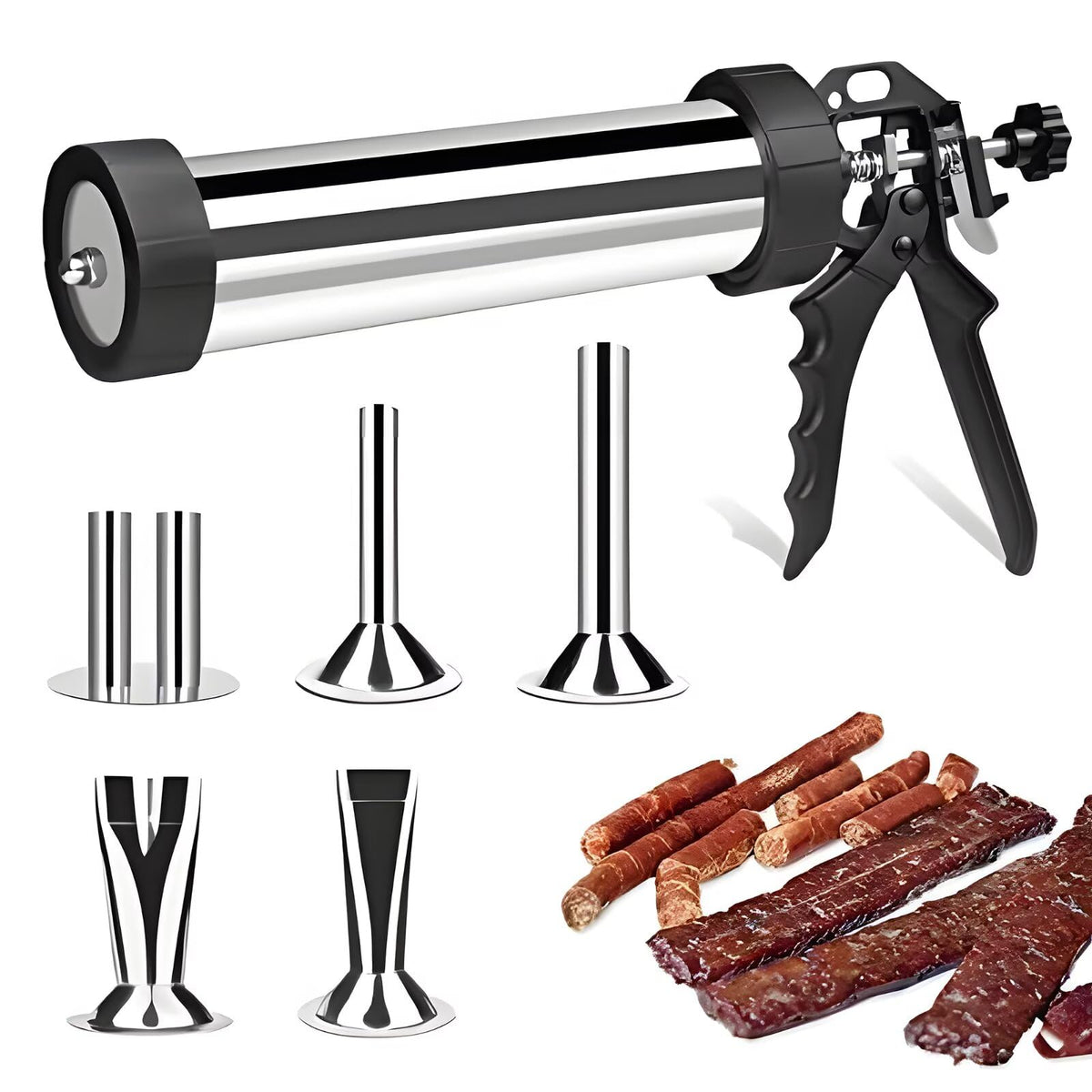 FIRE ROSE pistolet jerky vue avant montrant finition en acier inoxydable et robustesse