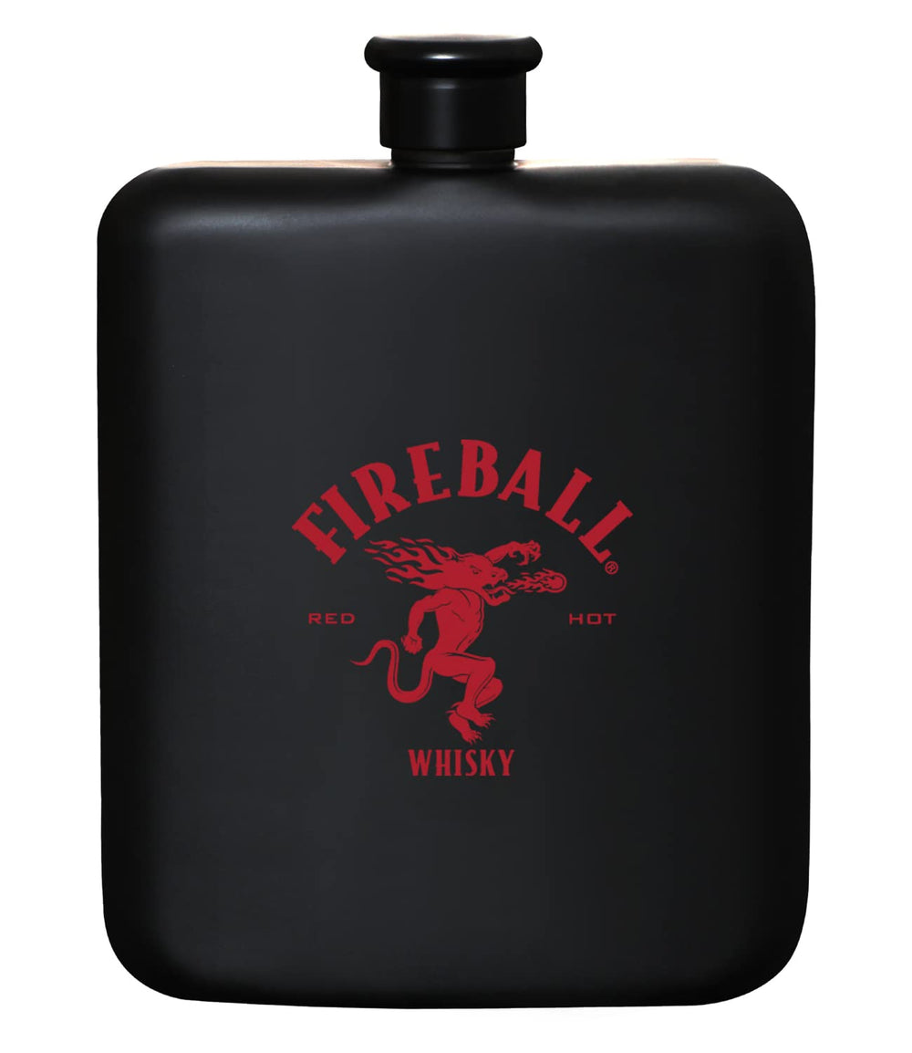 Fireball flasque face montrant logo et design pour style instantané