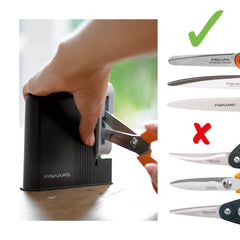 Fiskars aiguisage de ciseaux en situation de couture pour coupe retrouvée