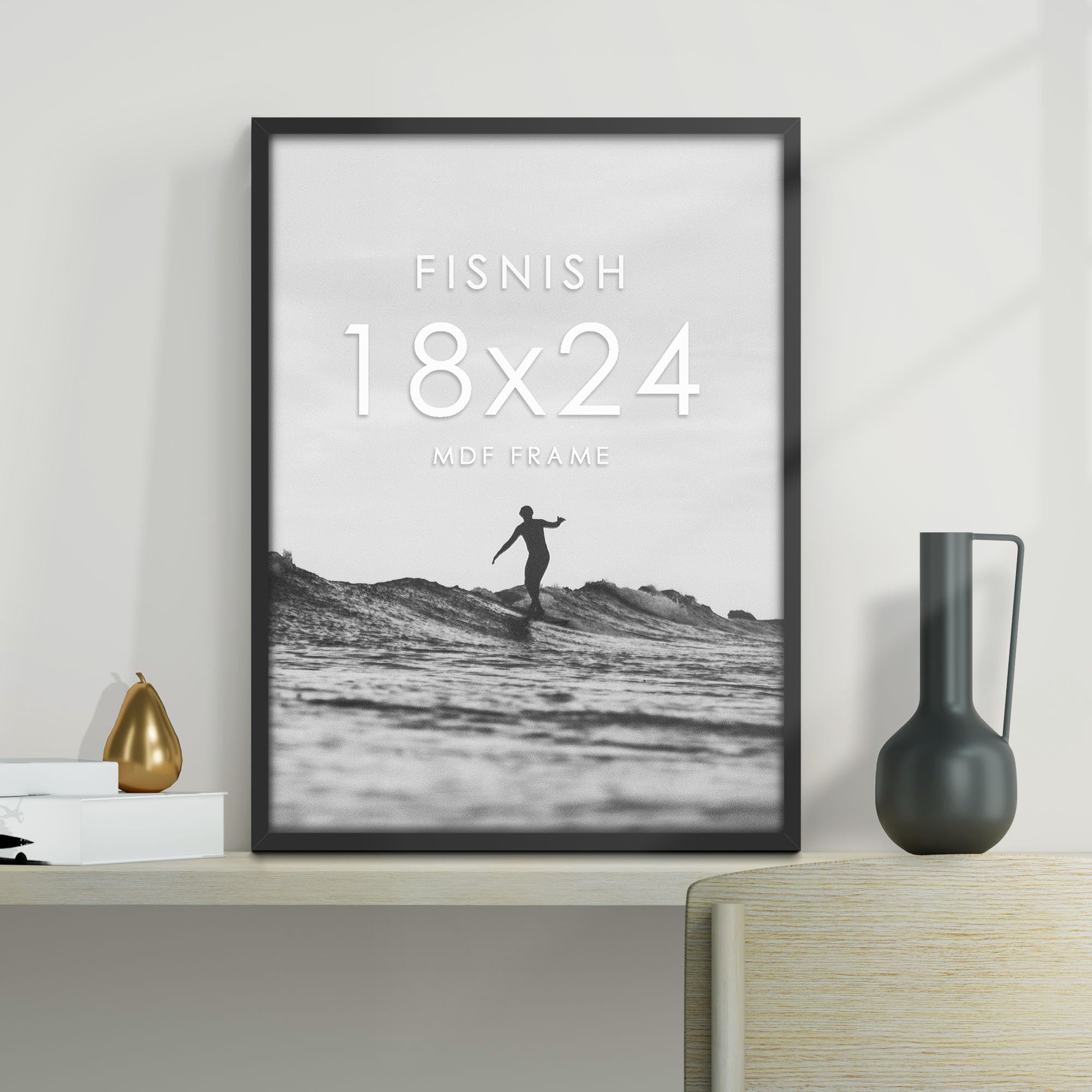 Fisnish cadre 18x24 lot emballé individuellement pour livraison sûre