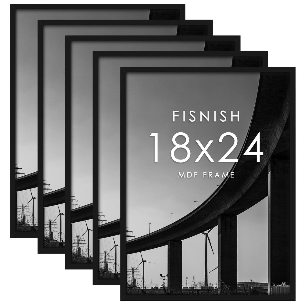Fisnish cadre 18x24 face avant noir montrant l'œuvre clairement