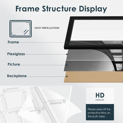 Fisnish cadre 18x24 plexiglas haute définition protège et clarifie
